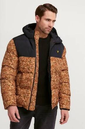 Lyle & Scott Jacka Earth Print Wadded Jacket Svart