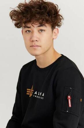 Alpha Industries Sweatshirt Alpha Label Sweater Teens Svart