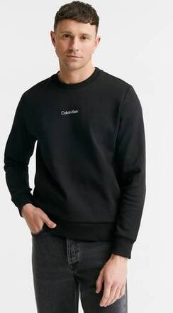 Calvin Klein Sweatshirt Interlock Micro Logo Sweatshirt Svart