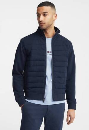 Woolrich Genser Quilted Fleece Blå