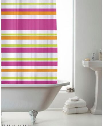 Zasłona prysznicowa Ace Stripe Multicolor 180x180 cm