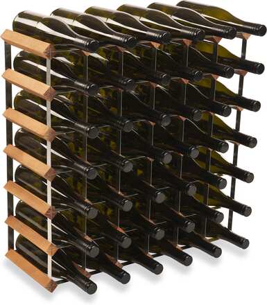 Vino Vita vinreol - Mørkbejdset fyrretræ - 42 flasker