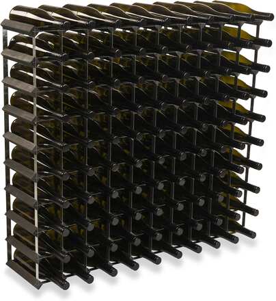Vino Vita vinreol - Sort lakeret fyrretræ - 100 flasker