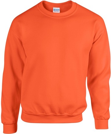 Oranje sweater/trui met ronde hals voor heren