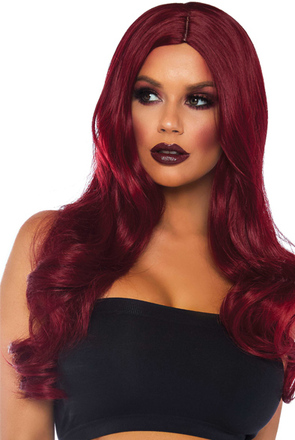 Leg Avenue Long Wavy Wig Red Rød parykk