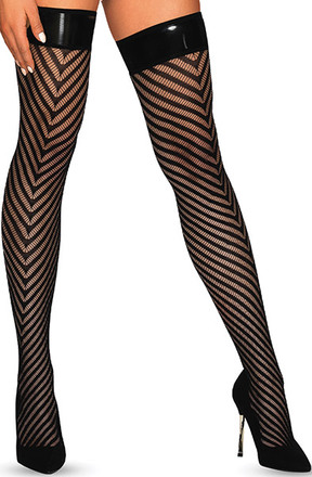 Obsessive S818 Stockings Black Stay-ups