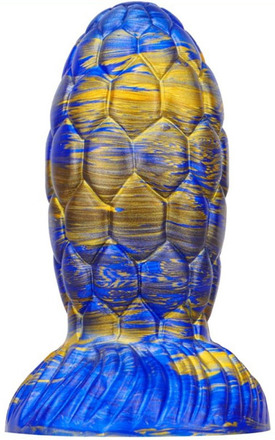 Metallic Dragon Egg Dildo Warnax Blue/Gold 15,5 cm Dragon Dildo