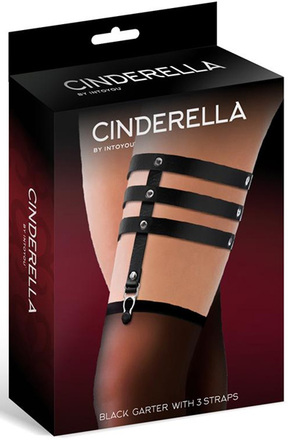 Cinderella Garter With 3 Straps Vegan Leather Sukkanauhapidike