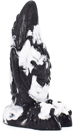 Rhegax Dildo Black-White 20 cm Dragon dildo