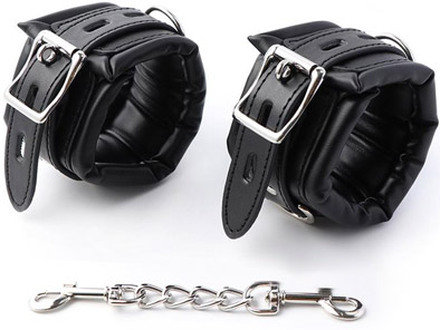 Padded Adjustable Handcuffs Black Handbojor
