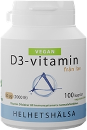 D3-vitamin Vegan 50 mcg 100 kapselia