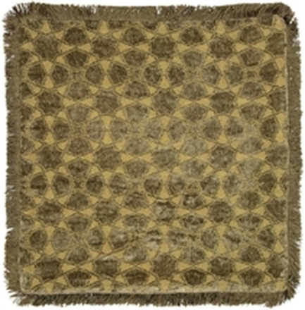 Day Mahal Chenille fringes Kuddfodral - Moss