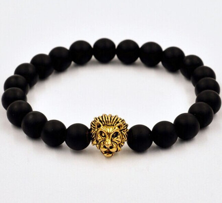 Armband "Buddha -Lion" -Svart/Guld