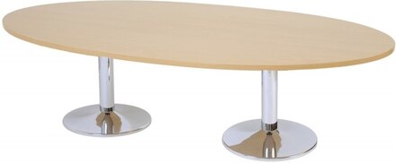 Konferensbord Nadir / Excet Low 180x100 cm, krom, 2 färger bordsskiva