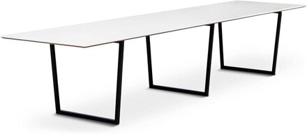 Konferensbord Framie, vit bordsskiva, 460 x 100, Svart