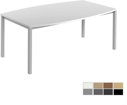 Konferensbord Oval 200x100x74 cm, 3 färger på stativ, 8 färger på bordsskiva