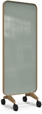 Frame Mobile, dubbelsidig glasskrivtavla, 75x196 cm, Frank, ek-ram