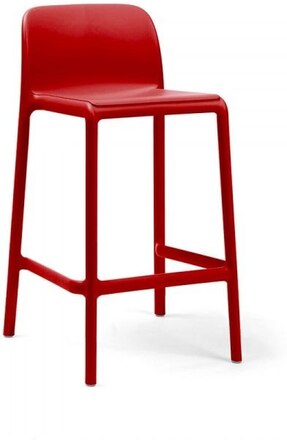 Barstol Riva Faro Mini, sh.65 cm, stapelbar, röd