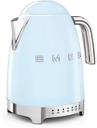 Vattenkokare 50's Style, reglerbar, blank, pastellblå