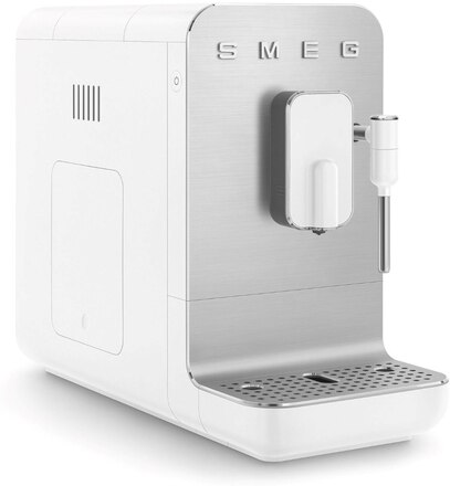 Helautomatisk espressomaskin 50's Style, mjölkskummare, matt, vit