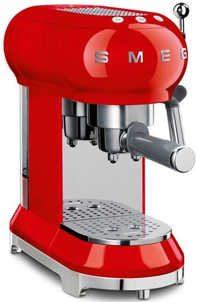 Manuell espressomaskin 50's Style, blank, röd