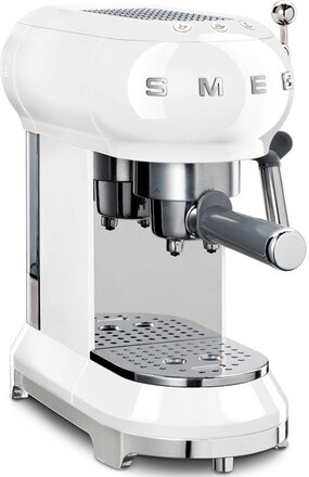 Manuell espressomaskin 50's Style, blank, vit