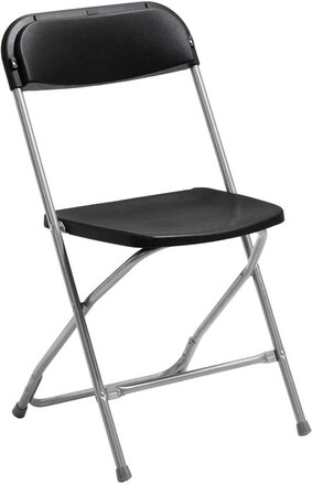 Fällbar stol Smart, Svart sits / Silvergrå