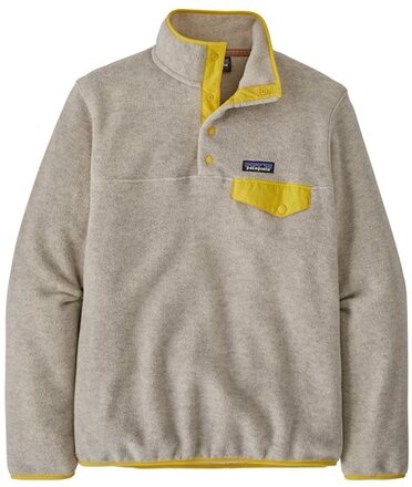 Patagonia W's LW Synch Snap-TP/O Oatmeal Heather W/Shine Yellow
