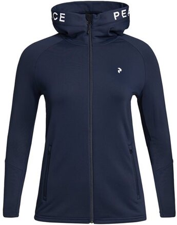 Peak Performance W Rider Mid Zip Hood Blue Shadow/Blue Shadow/