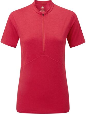 Mountain Equipment Nava SS Zip Tee Women Capsicum Red