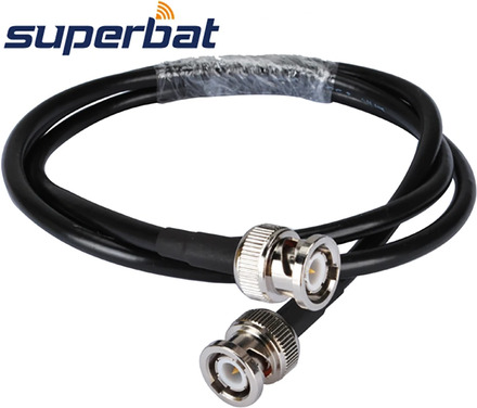 Superbat RF coaxial coax BNC Male to BNC Male Connector Pigtail Jumper RG58 Extension Cable Ham Radio Antenna Cable Assembly