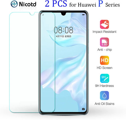 2PCS For Huawei P30 P20 P10 Screen Protector Tempered Glass For Huawei P10 P9 P8 Lite Protective film for Huawei P 8 7 6