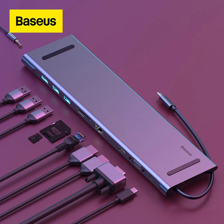 Baseus USB Typ C HUB zu 3 0 USB HDMI-kompatibel RJ45 USB HUB für MacBook Pro USB Splitter Multi 11