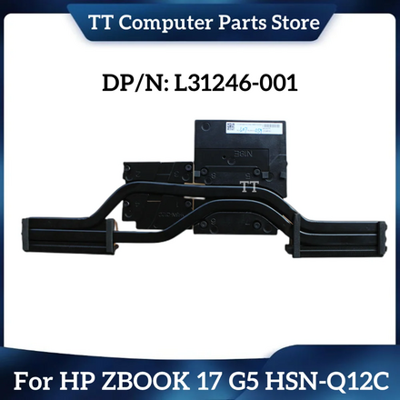 TT New Original Laptop Heatsink Thermal Module For HP ZBOOK 17 G5 HSN-Q12C L31246-001 Heatsink Fast Ship