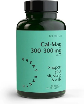Great Earth Cal-Mag 300-300 mg 120 kapslar