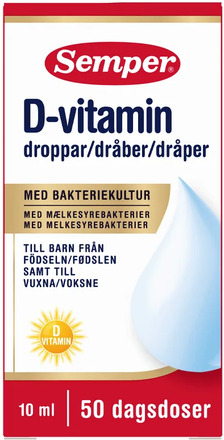 Semper magdroppar D-vitamin 10 ml 50 doser
