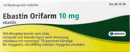 Ebastin Orifarm filmdragerad tablett 10 mg 30 st