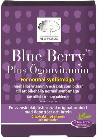 New Nordic Blue Berry Plus Ögonvitamin Tablett 120 st