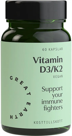 Great Earth Vitamin D3/K2 60 kapslar