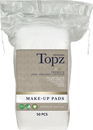 Topz Cosmetics Square Make-Up Pads 50 st
