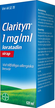 Clarityn Sirap 1mg/ml Flaska, 120 ml