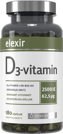 Elexir D3 Vitamin 2500IE 180 kapslar