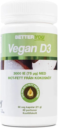 Better You Vegan D3 3000IE + MCT-fett 60 kapslar