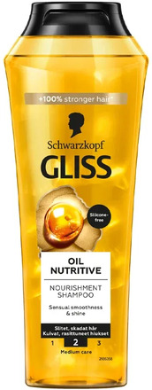 Schwarzkopf Gliss Nourishment Shampoo Oil Nutritive for Strawy & Damaged Hair 250 ml