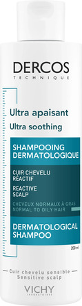 Vichy Dercos Ultra Soothing Shampoo normalt/fett hår 200 ml