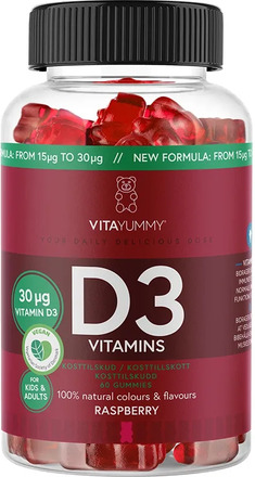 VitaYummy D3 Vitamins Raspberry, 60st