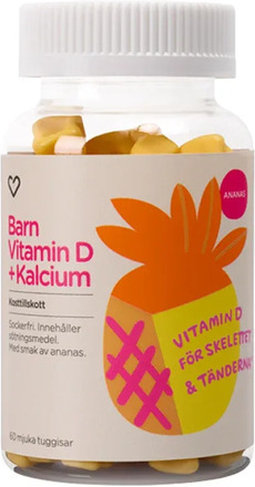 Hjärtats Barn Vitamin D + Kalcium tuggisar 60 st