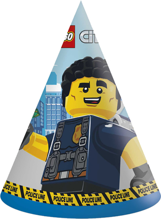 Partyhattar Lego City - 6-pack