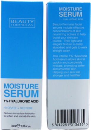 Beauty Formulas Moisturising 1% Hyaluronic Acid Ansiktsserum - 30ml