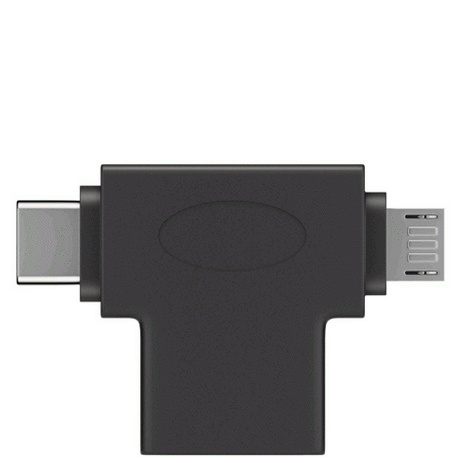 Goobay USB 3.0 Super hastighet Micro-B T-Adapter - Sort